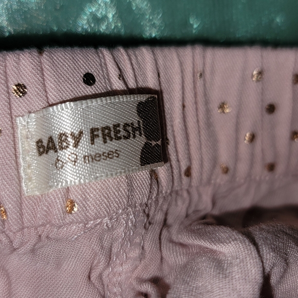 BABY Fresh shorts 6 9 pink polka dot soft silky - Picture 2 of 7